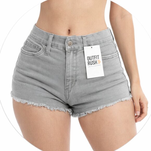 Hollister Pants - Hollister Light Gray Denim Shorts – Women’s W25 (Excellent Condition)